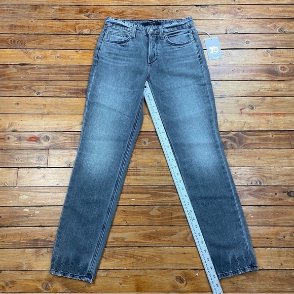 NWT Joe’s The Smith highrise straight ankle jeans grey faded black button fly 24 - Picture 11 of 16